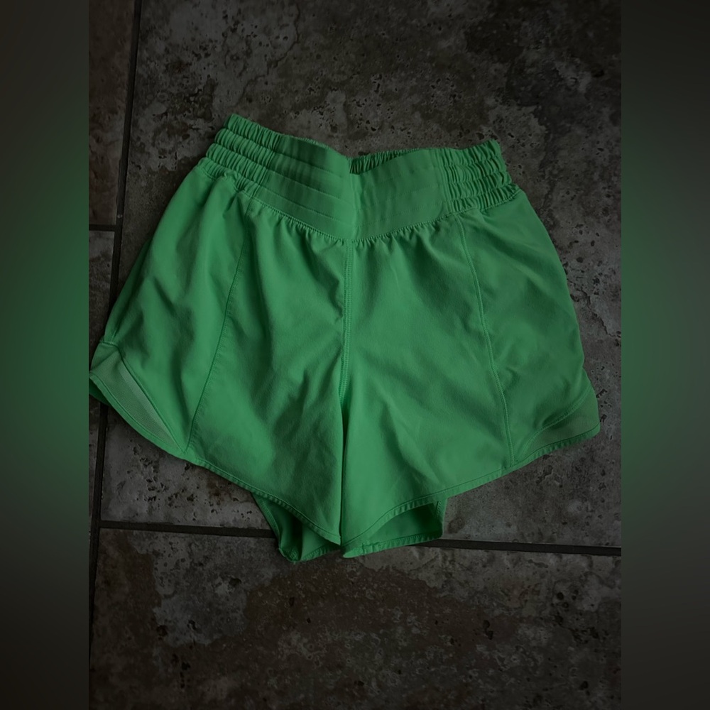 Lululemon Athletica Vibrant Green Athletic Shorts